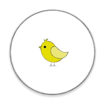 Bird gift animal animal bird animal protection fly - Round  fridge magnet - white - Front
