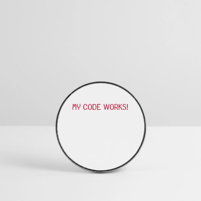 My code works programmer computer scientist Round  fridge magnet