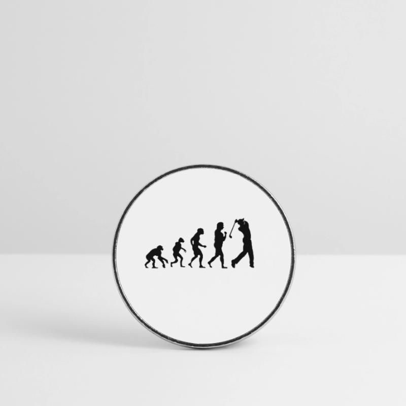 Golfer Evolution Golfspieler Golf evolution Runder Kühlschrankmagnet