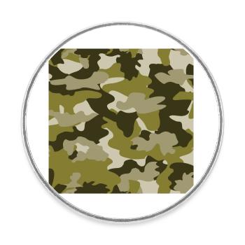 camouflage - Round  fridge magnet - white - Front