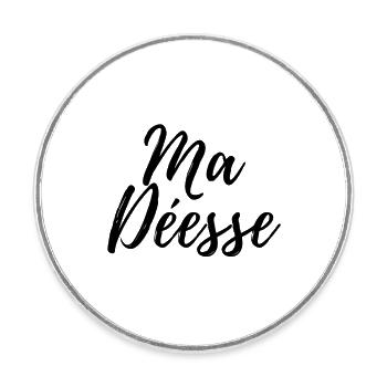 MA DÉESSE - Magnet rond - blanc - Devant