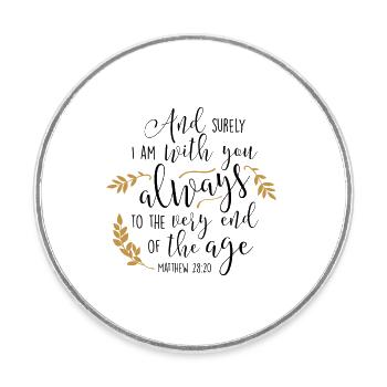 Bible Versets de la Bible Paroles chrétiennes Jésus Dieu - Magnet rond - blanc - Devant