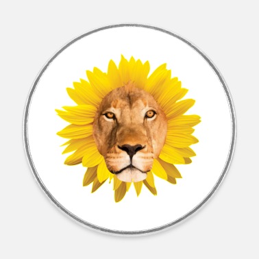 Girasol león melena de león safari gato grande leones' Pegatina |  Spreadshirt