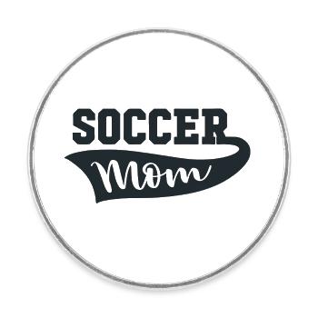 Soccer Mom - Runder Kühlschrankmagnet - Weiß - Vorne