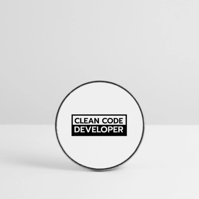 Clean Code Entwickler Coder Programmierer Geschenk Runder Kühlschrankmagnet