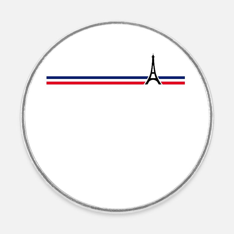 Paris - Eiffel Tower - Round  fridge magnet - white