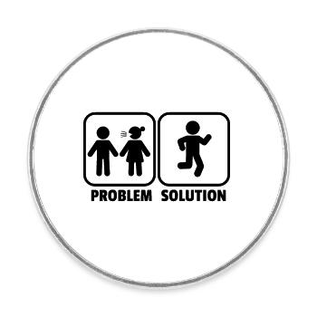 Solution de problème Course de jogging coureur idée cadeau - Magnet rond - blanc - Devant