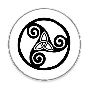 Trisquel - Round  fridge magnet - white - Front