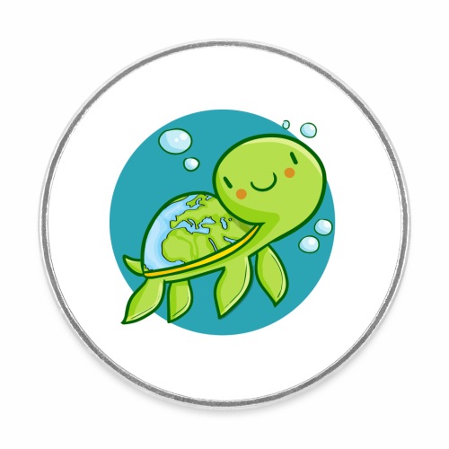 Vagabon Turtle logo - Rund kylskåpsmagnet