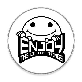 The little things - Round  fridge magnet - white - Front