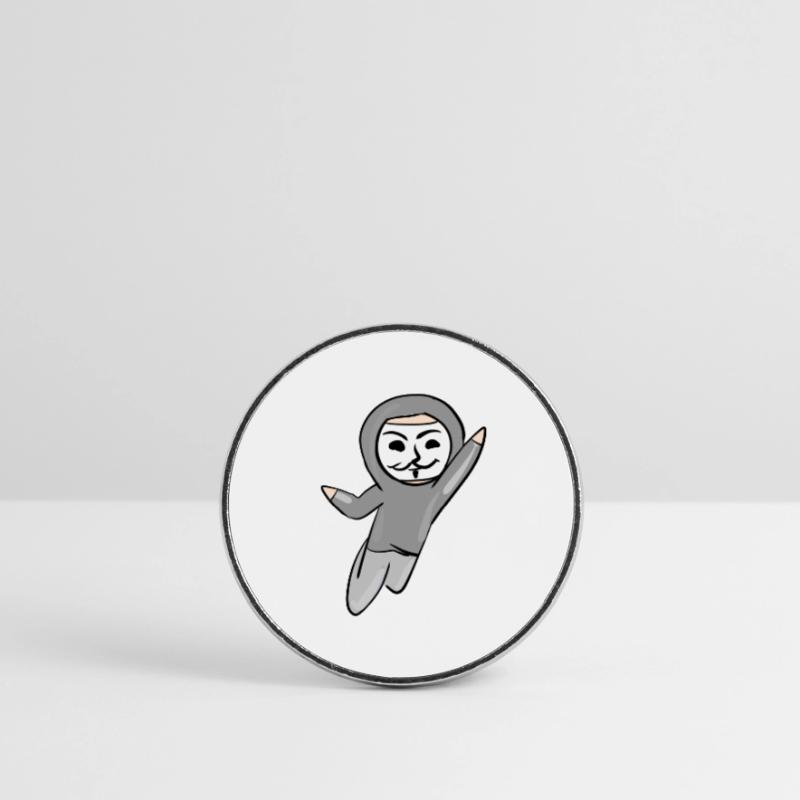 anonymous anonymous hacker mask hack programmer Round  fridge magnet