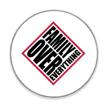 Family Over Everything - Runder Kühlschrankmagnet - Weiß - Vorne