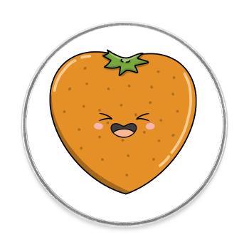 Liebe Orangen - Runder Kühlschrankmagnet - Weiß - Vorne
