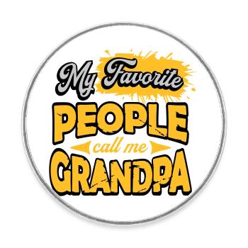 People Call Me Grandpa - Round  fridge magnet - white - Front