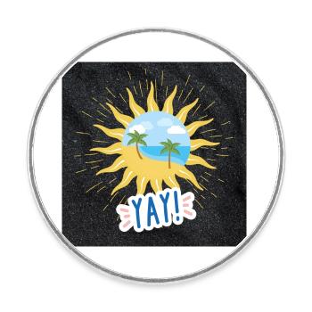 summer - Magnet rond - blanc - Devant