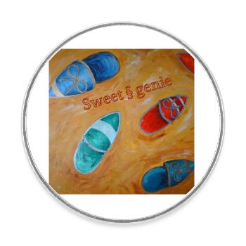 Sweet genie - Magnet rond - blanc - Devant