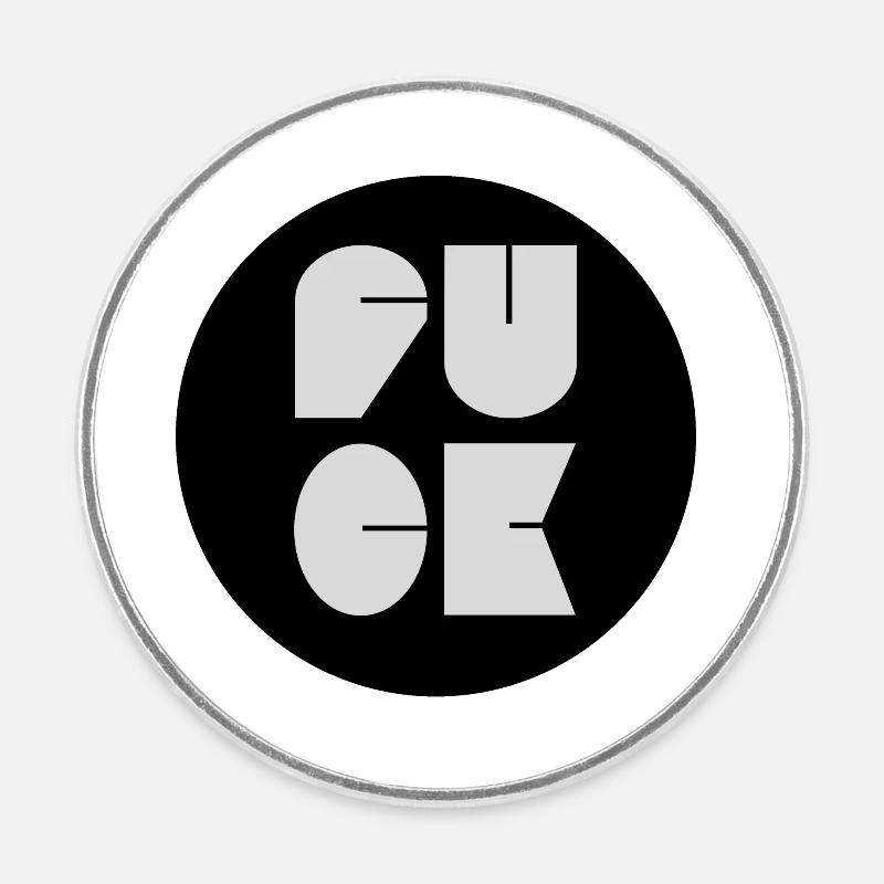 NGASF - Runder Kühlschrankmagnet - Weiß