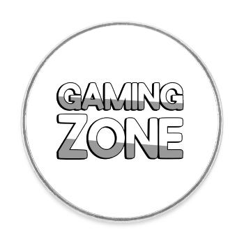 ZONE DE JEU - Jeux - Magnet rond - blanc - Devant