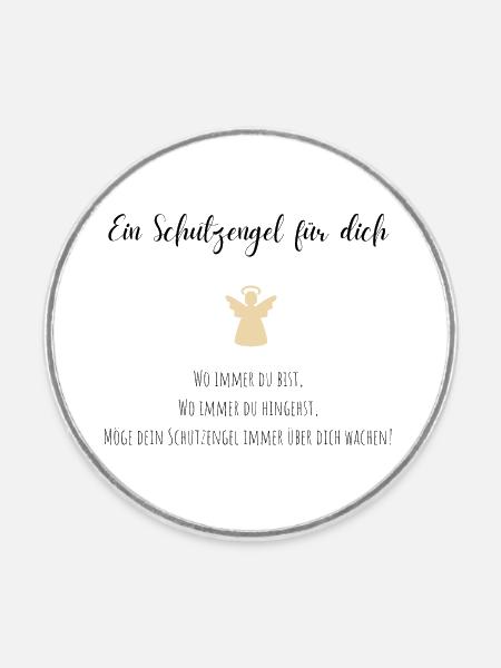 Schutzengel Geschenk - Runder Kühlschrankmagnet - Weiß