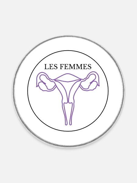 Les Femmes - Runder Kühlschrankmagnet - Weiß