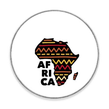 AFRIKA STAMM - Runder Kühlschrankmagnet - Weiß - Vorne