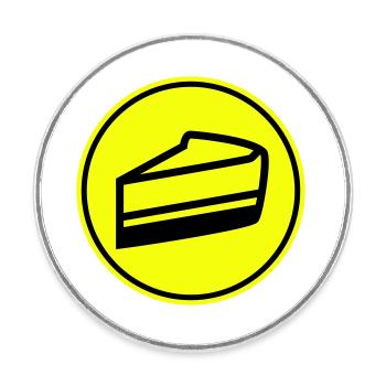 Kuchen käsekuchen - Runder Kühlschrankmagnet - Weiß - Vorne
