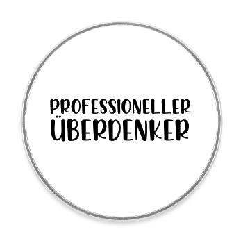 Professioneller Überdenker - Runder Kühlschrankmagnet - Weiß - Vorne
