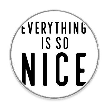 Funny sayings - Round  fridge magnet - white - Front