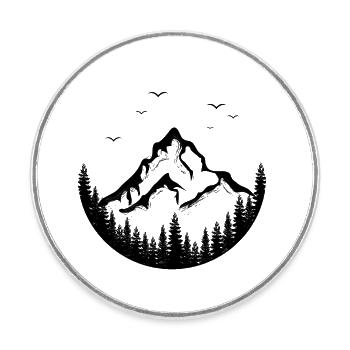 Abmelden Go Explore - Runder Kühlschrankmagnet - Weiß - Vorne
