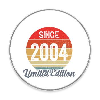 amazing since 2004 - anniversaire - Magnet rond - blanc - Devant