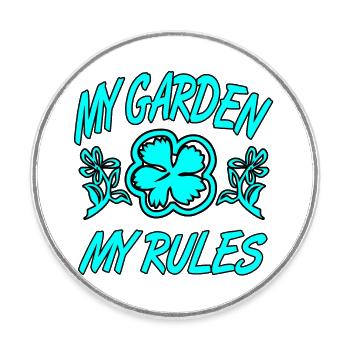 Garten - Runder Kühlschrankmagnet - Weiß - Vorne