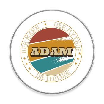 ADAM DER MAN DER MYTHOS DIE LEGENDE - Runder Kühlschrankmagnet - Weiß - Vorne