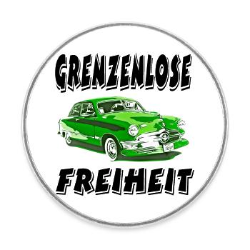 Auto - Runder Kühlschrankmagnet - Weiß - Vorne