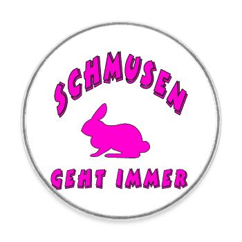 Hase - Runder Kühlschrankmagnet - Weiß - Vorne