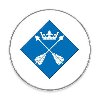 Dalarna - Runder Kühlschrankmagnet - Weiß - Vorne