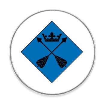 Dalarna - Runder Kühlschrankmagnet - Weiß - Vorne