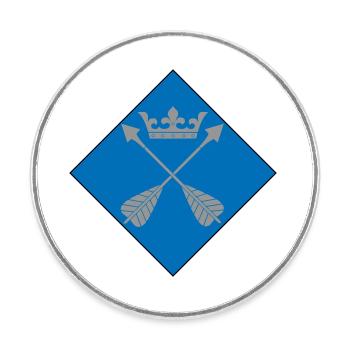 Dalarna - Runder Kühlschrankmagnet - Weiß - Vorne