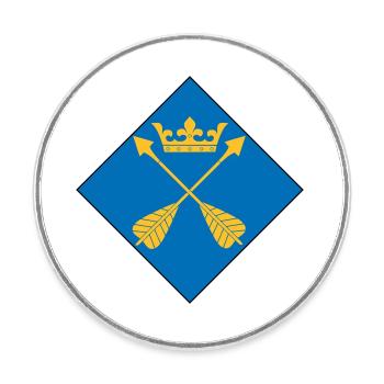 Dalarna - Round  fridge magnet - white - Front