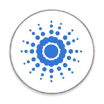 STAR - Round  fridge magnet - white - Front
