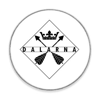 Dalarna - Runder Kühlschrankmagnet - Weiß - Vorne