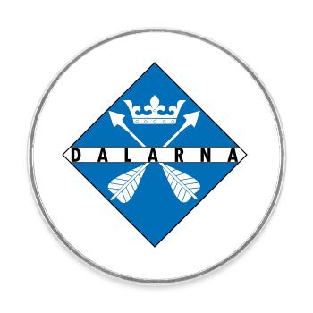 Dalarna - Runder Kühlschrankmagnet - Weiß - Vorne