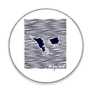Helgoland, Schleswig-Holstein/Deutschland, Nordsee - Runder Kühlschrankmagnet - Weiß - Vorne