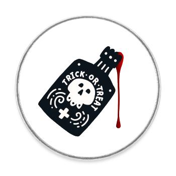 Mystery magic potion - Round  fridge magnet - white - Front