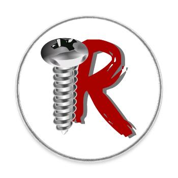 Mechanic mechanic - Round  fridge magnet - white - Front
