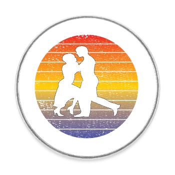 Dancing Sports Dancesport Hobby Dancer Gift - Round  fridge magnet - white - Front