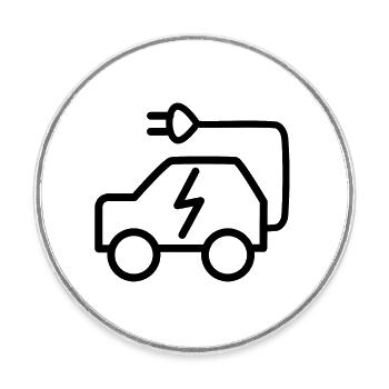 Electric vehicles - Round  fridge magnet - white - Front
