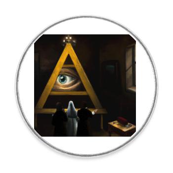 Secret Society All Seeing Eye - Round  fridge magnet - white - Front