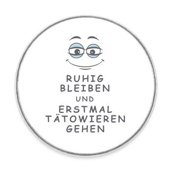 Tätowieren gehen - Runder Kühlschrankmagnet - Weiß - Vorne