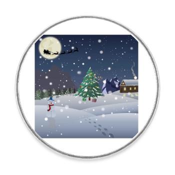 Holy illustration - Round  fridge magnet - white - Front