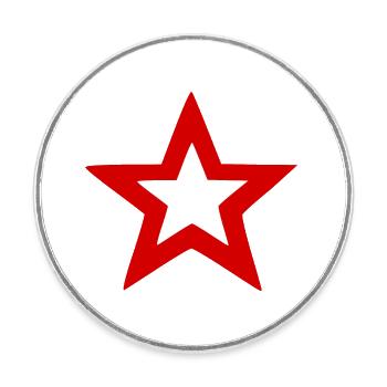 L’étoile polonaise du ciel - Magnet rond - blanc - Devant